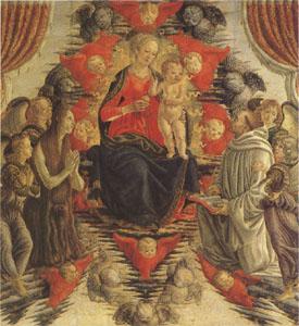 Francesco Botticini The Virgin and Child in Glory with (mk05) Germany oil painting art